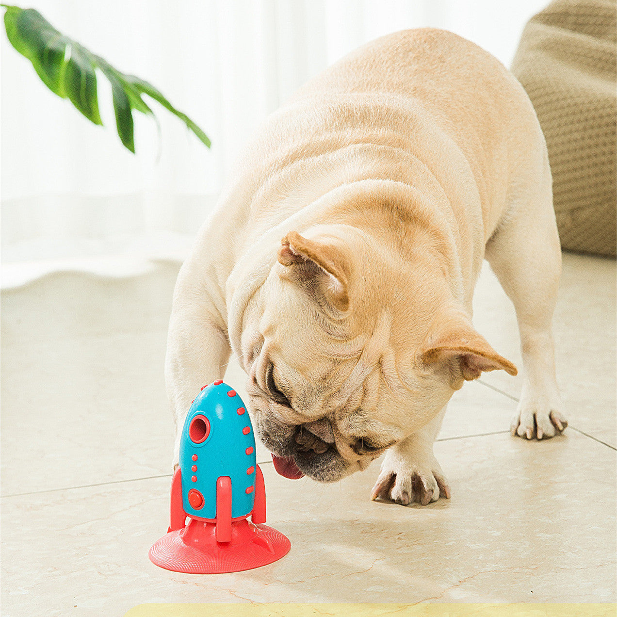 Rocket Dog Toy Leaking Food Dog Bite Toys