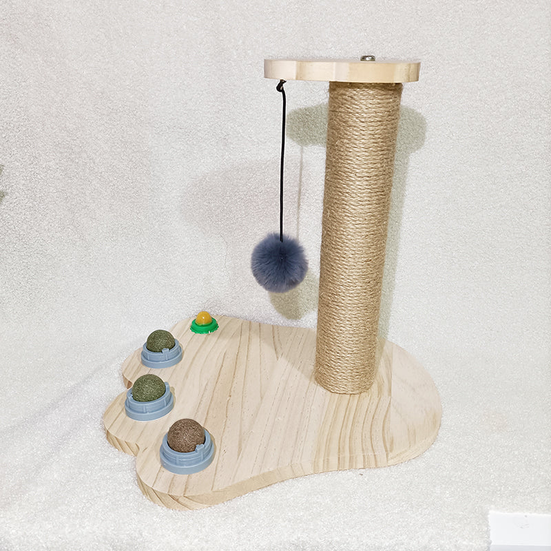 Solid Wood Cat Turntable Bite-resistant Pet Toy