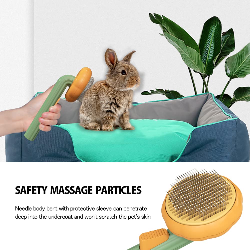 Pet Pumpkin Grooming Self Cleaning Slicker Brush