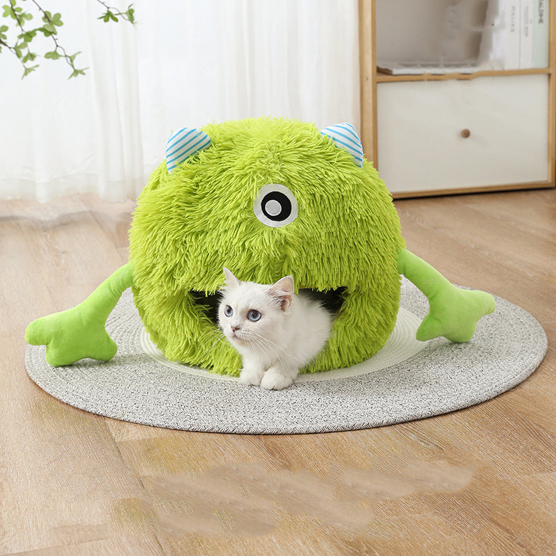 Pet Washable Fluffy Round Pet Bed