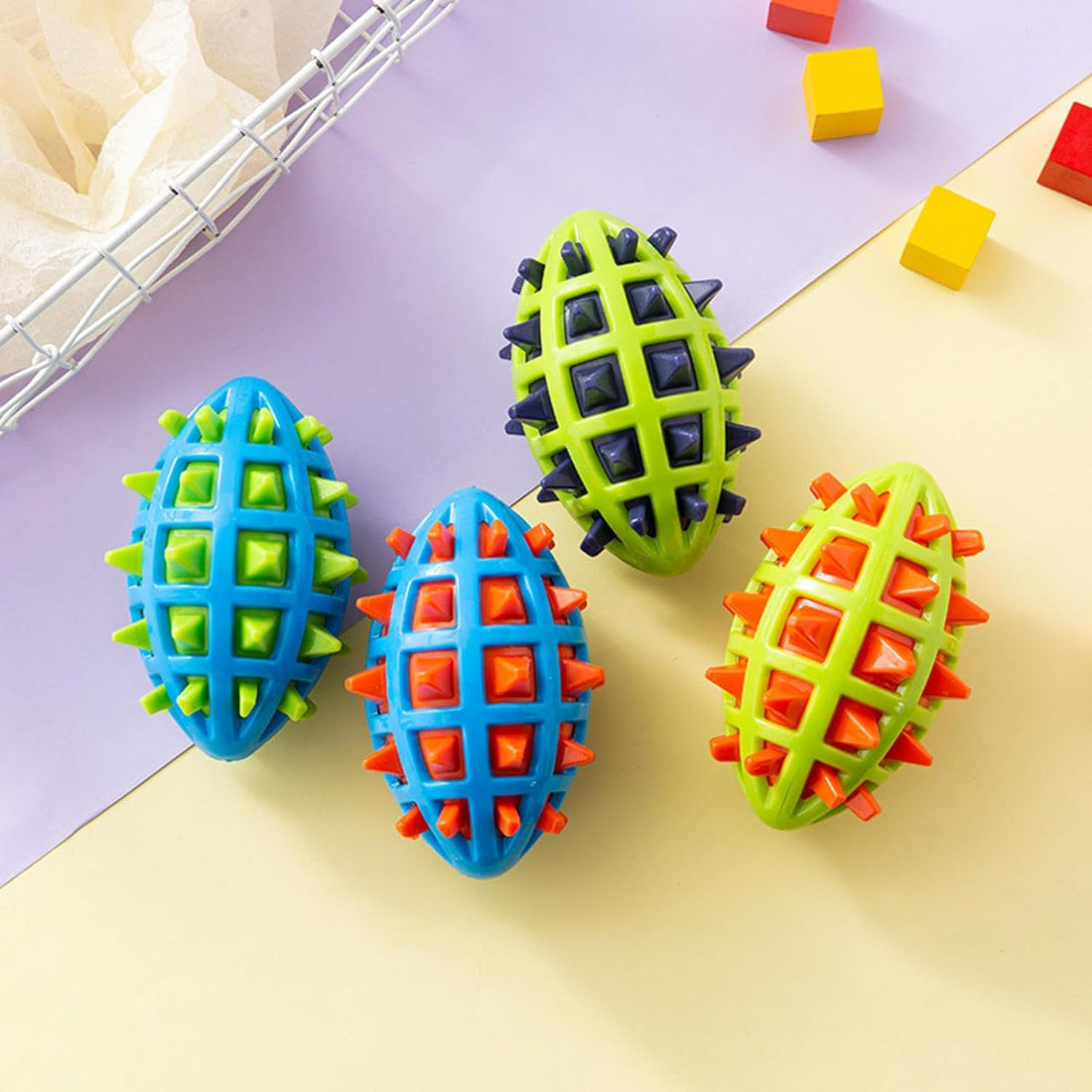 Pet Sounding Dog Teether Ball Toys For Aggressive Chewers