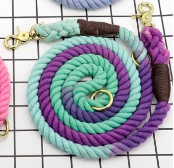 Multi-color cotton pet long leash leash