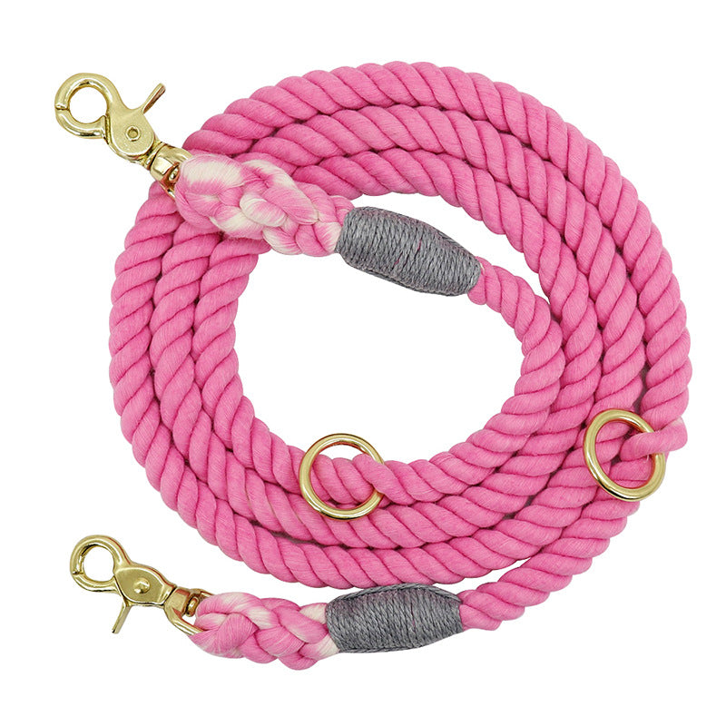 Multi-color cotton pet long leash leash