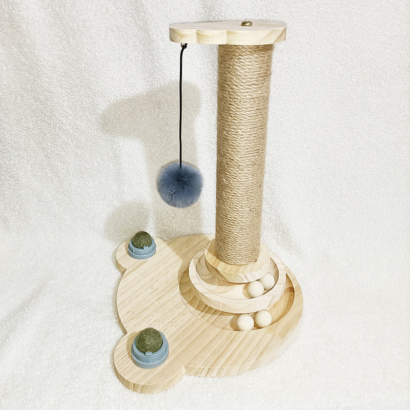 Solid Wood Cat Turntable Bite-resistant Pet Toy