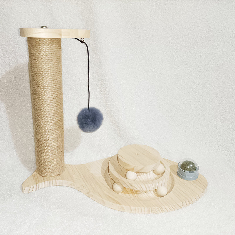 Solid Wood Cat Turntable Bite-resistant Pet Toy