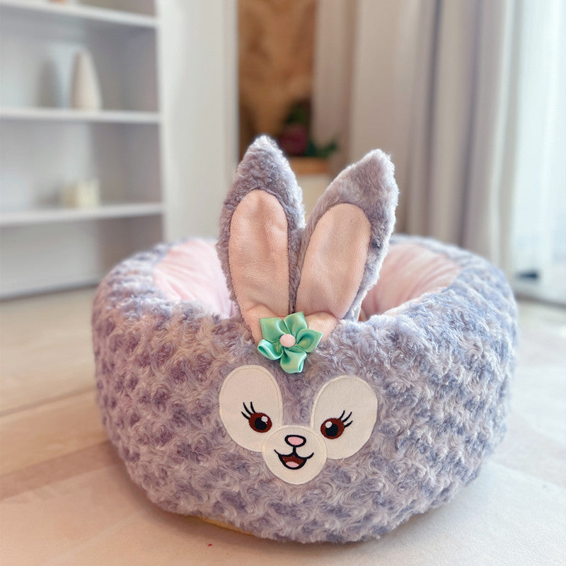 Winter Plush Pet Cushion Round Bed