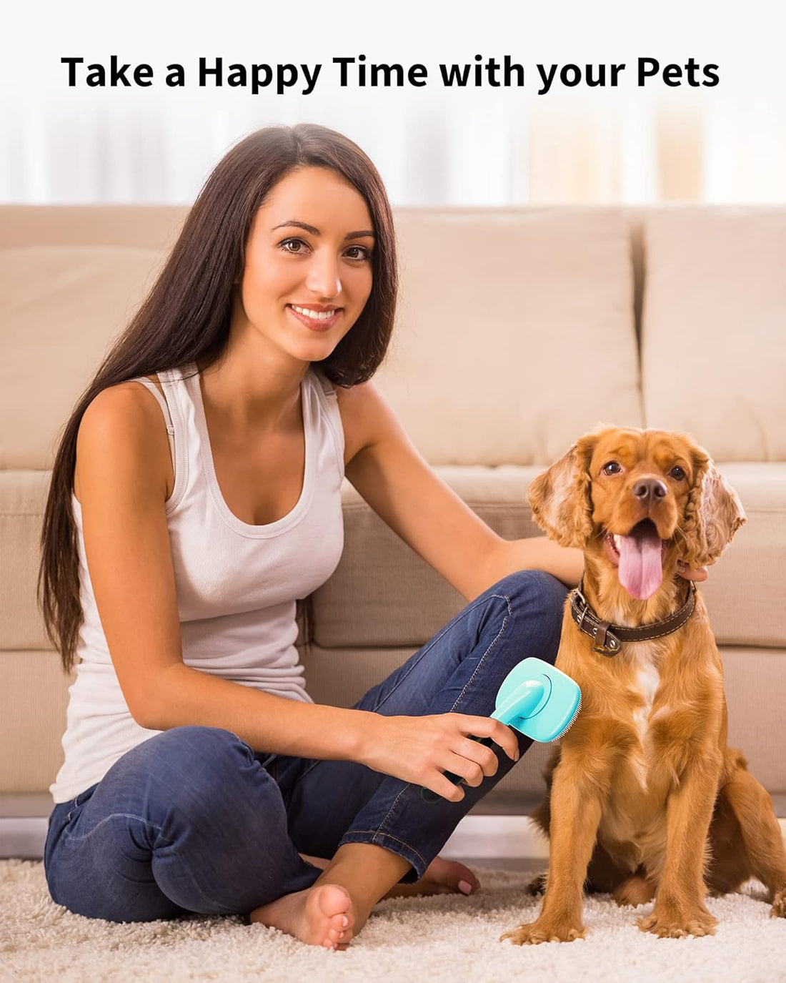 Pet Grooming Brush- Shedding Grooming Tools