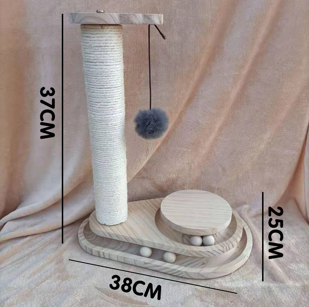 Solid Wood Cat Turntable Bite-resistant Pet Toy