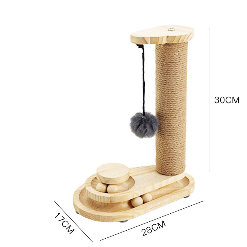 Solid Wood Cat Turntable Bite-resistant Pet Toy