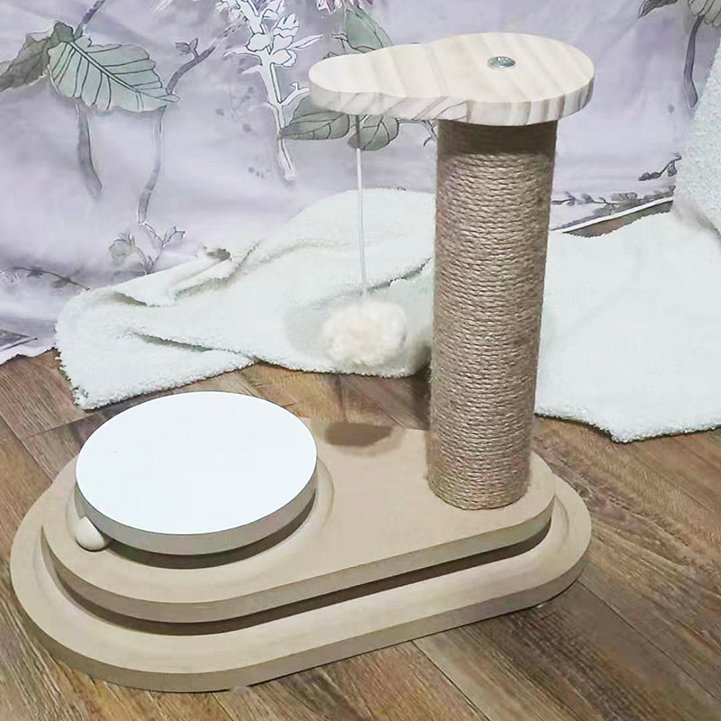 Solid Wood Cat Turntable Bite-resistant Pet Toy