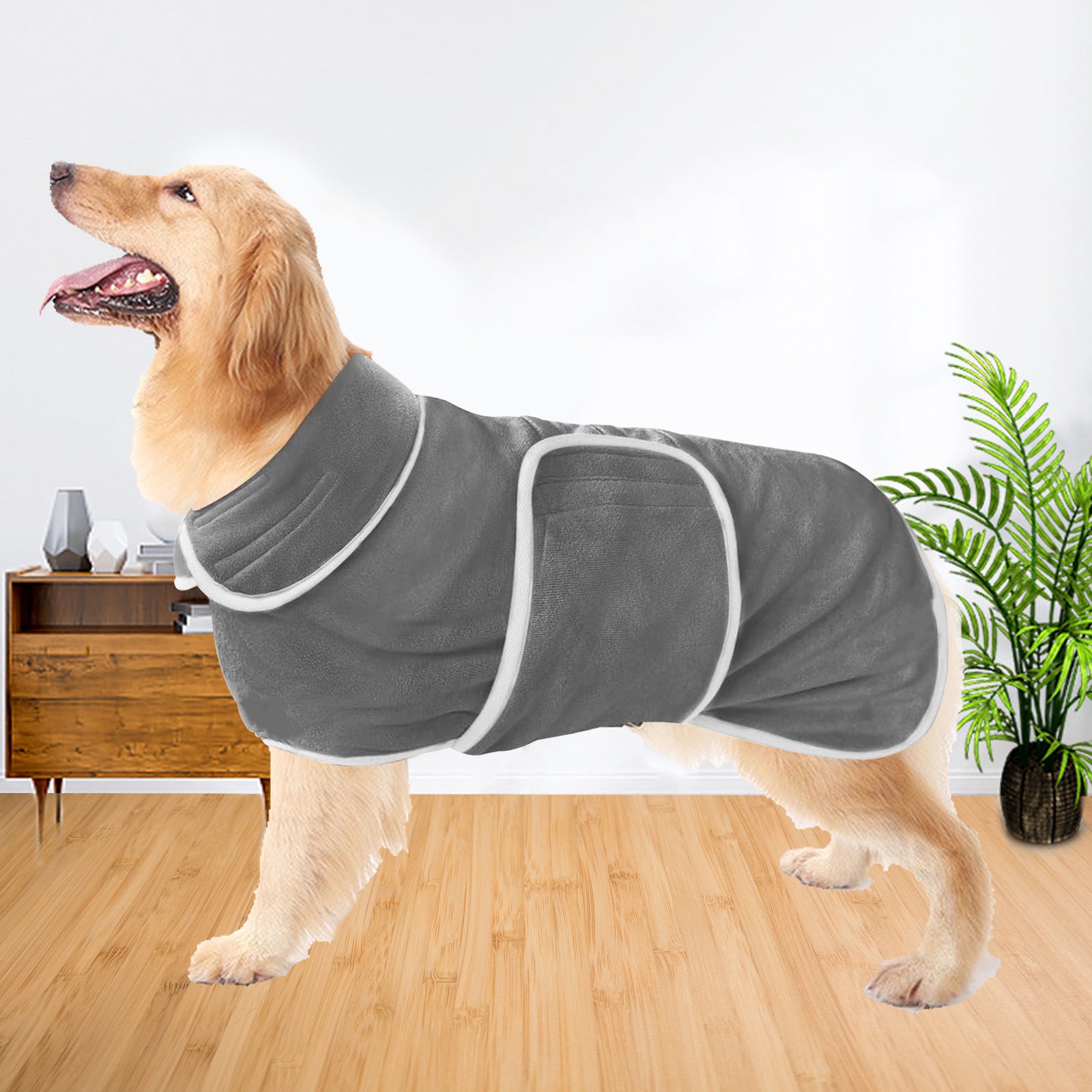 Dog Bathrobe Super Absorbent Pet Bath Towel