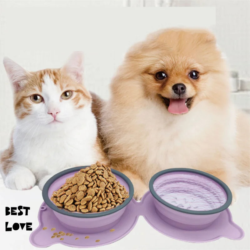 Portable Silicone Foldable Non-Slip Feeding Bowl