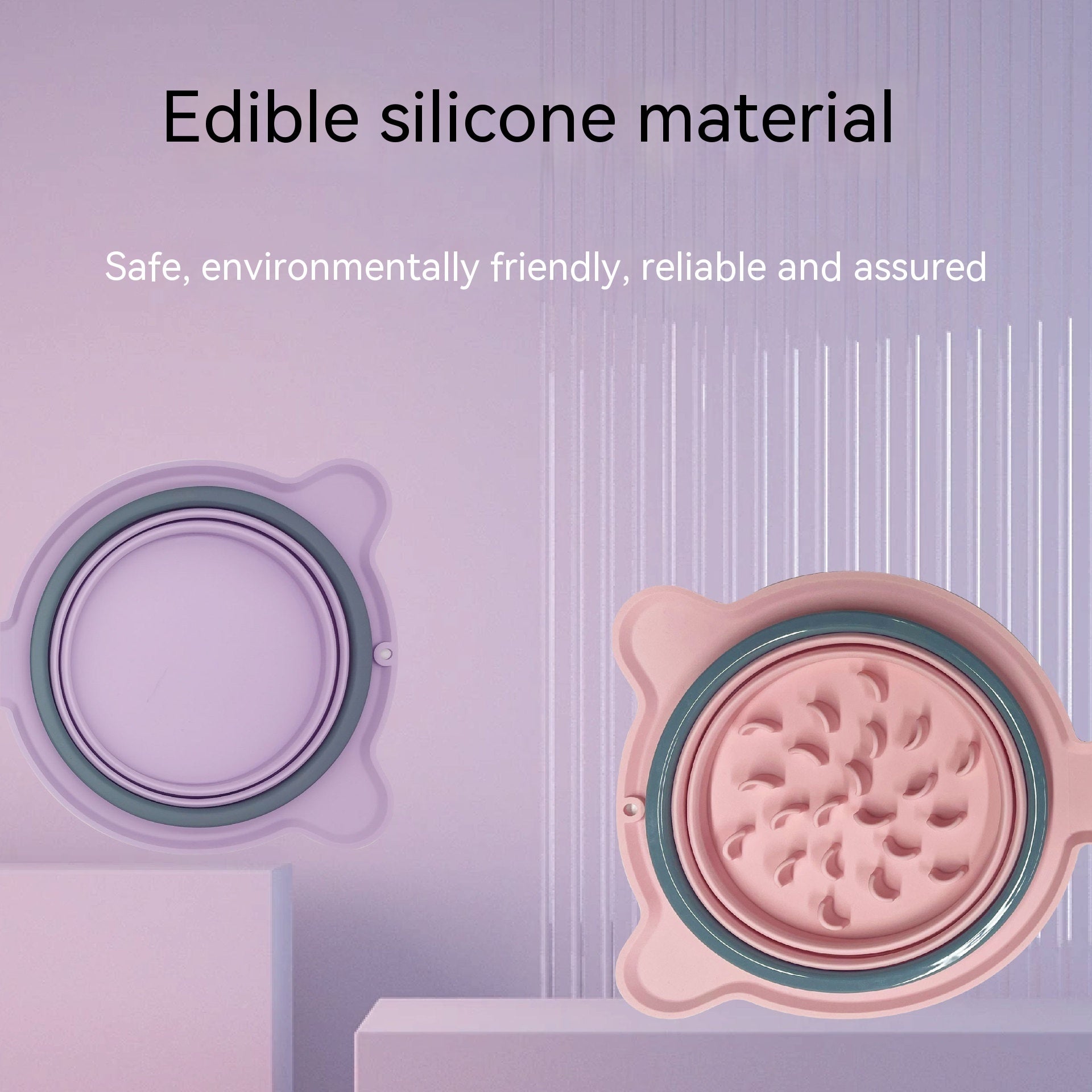 Portable Silicone Foldable Non-Slip Feeding Bowl