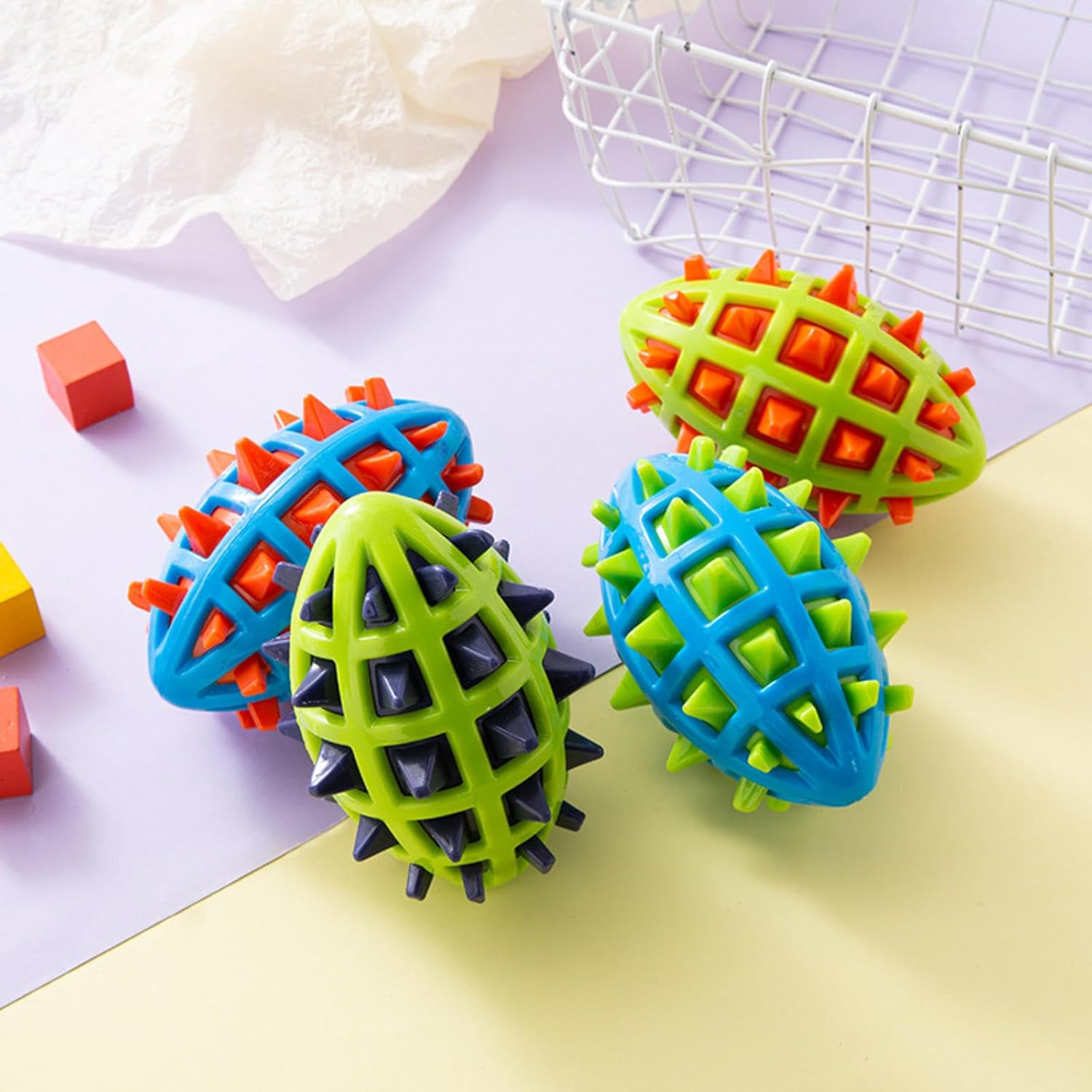 Pet Sounding Dog Teether Ball Toys For Aggressive Chewers