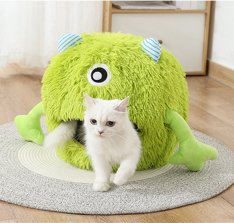 Pet Washable Fluffy Round Pet Bed