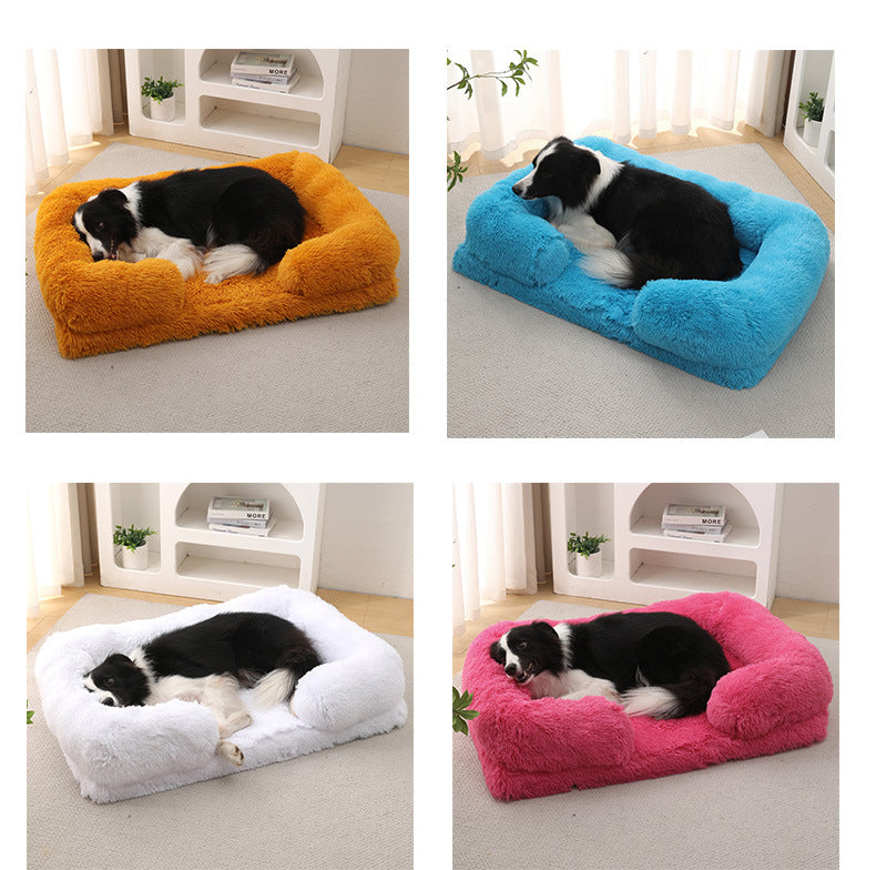 Plush Round Winter Pet Bed