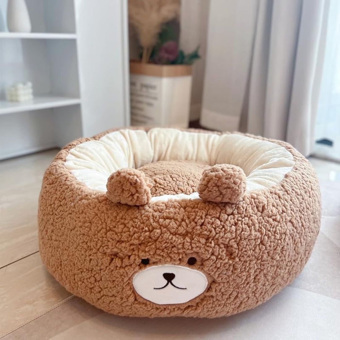 Winter Plush Pet Cushion Round Bed